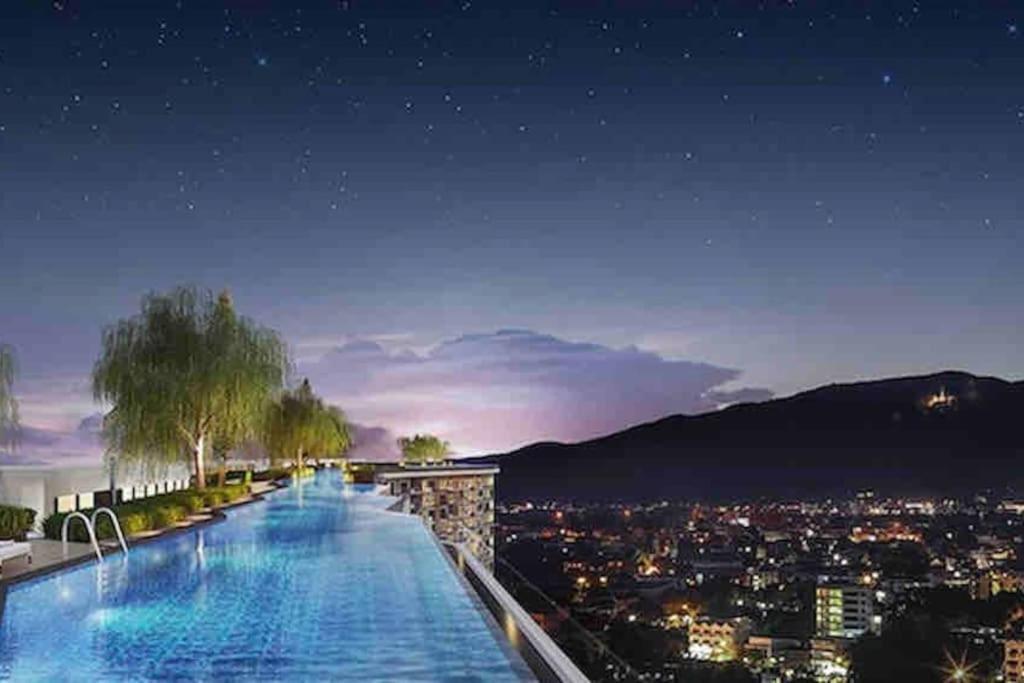 Astra Sky River无边泳池奢华温馨97㎡大三卧山景套房 เชียงใหม่ ภายนอก รูปภาพ